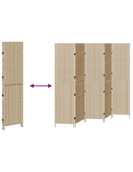 Divisori per Stanza  Beige Legno Grande Pieghevole