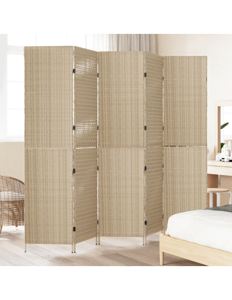 Divider per stanze Beige 242 x 180 cm polyrattan