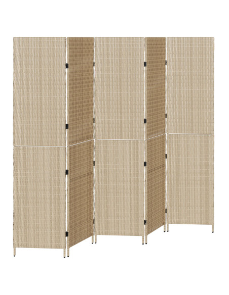 Divider per stanze Beige 242 x 180 cm polyrattan