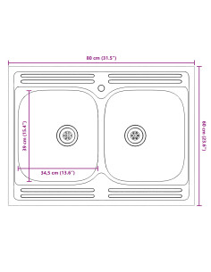 Mobile da cucina Lucca Rovere artigianale 80 x 46 x 81,5 cm 2