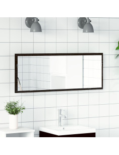 Specchio da bagno LED Rovere Nero 100 x 8,5 x 37 cm Vetro 2