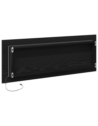 Specchio da bagno LED Rovere Nero 100 x 8,5 x 37 cm Vetro