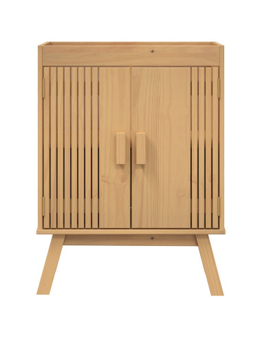 Set di mobili per il bagno 4 pcs Marrone Legno massello di pino