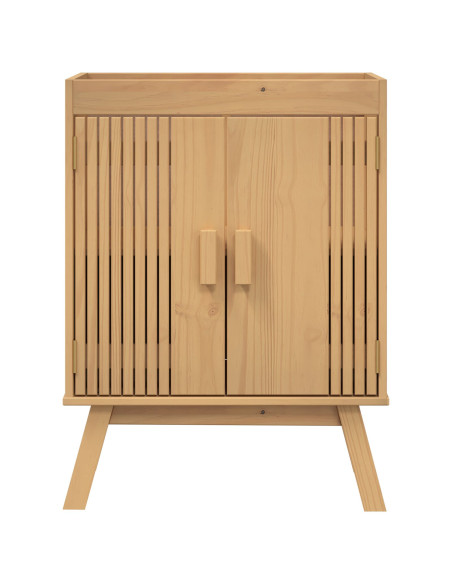 Set di mobili per il bagno 4 pcs Marrone Legno massello di pino