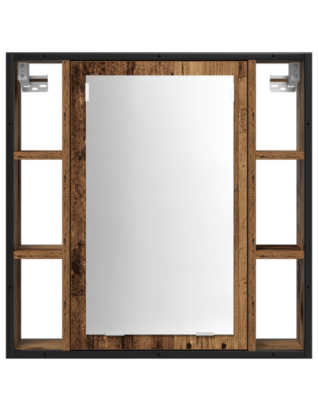 Set di Mobili da Bagno 2 Pezzi in Legno Vecchio in Legno Ingegnerizzato