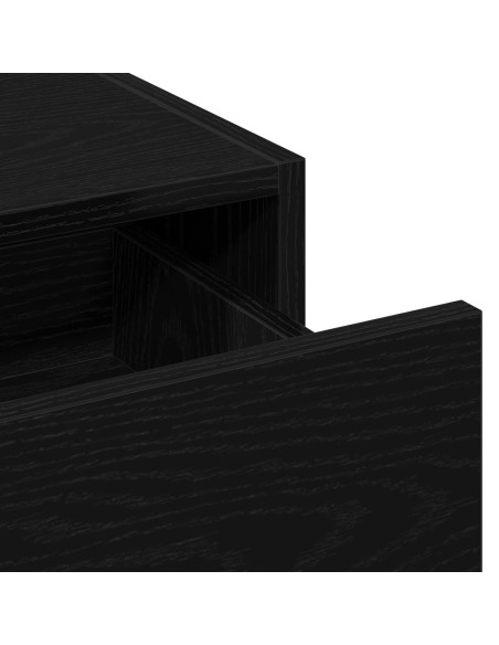 Tavolo da trucco da appendere in nero rovere 83x40x70 cm