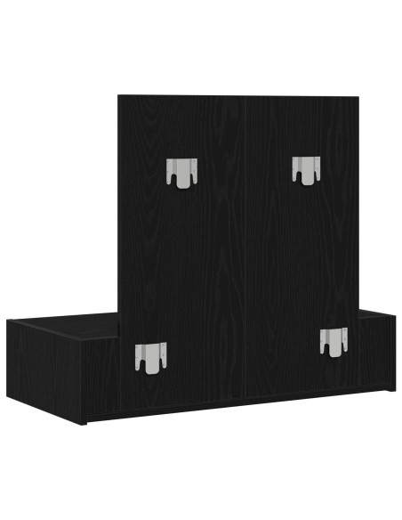Tavolo da trucco da appendere in nero rovere 83x40x70 cm
