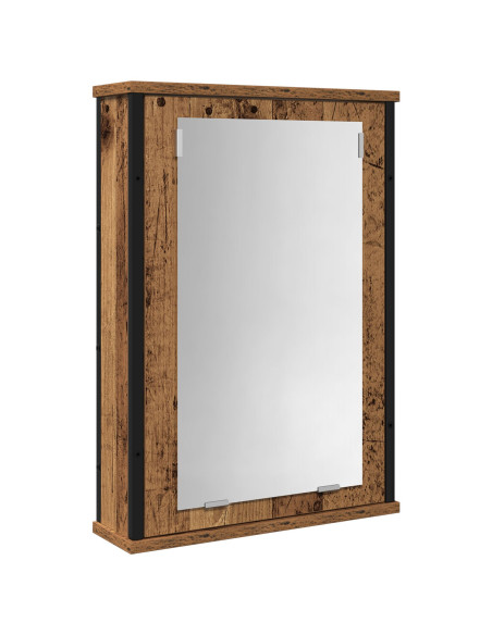 Set di mobili per bagno 2 pezzi in legno anticato in legno ingegnerizzato
