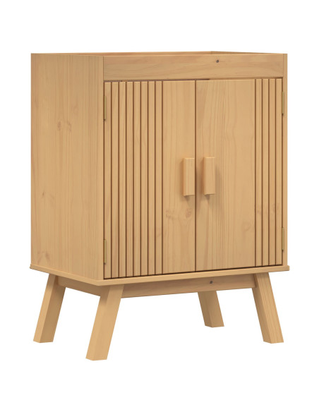 Set di mobili per bagno 2 pezzi in legno massello di pino