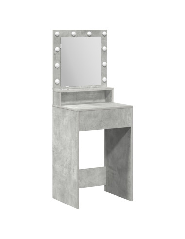 Tavolo da Trucco con specchio Grigio cemento 50 x 41 x 135 cm