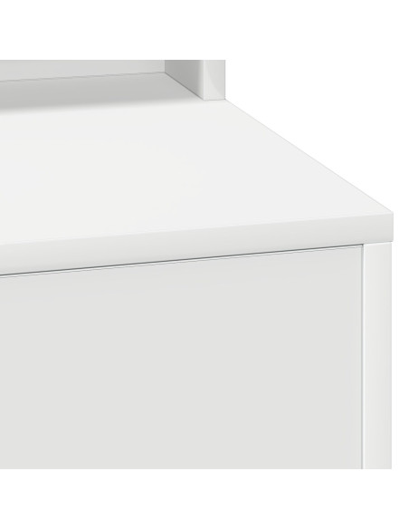 Tavolo da Trucco Bianco con Luci LED - 100x41x135 cm