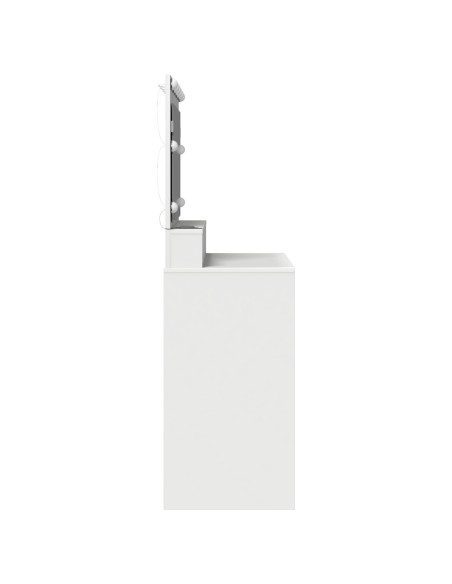 Tavolo da Trucco Bianco con Luci LED - 100x41x135 cm