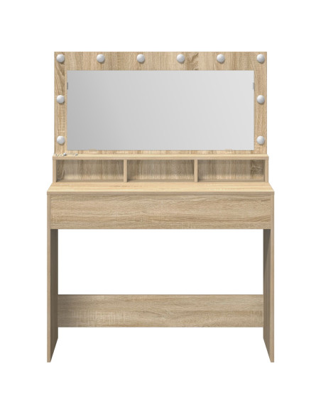 tolette  con luci LED in rovere sonoma 100x41x135 cm