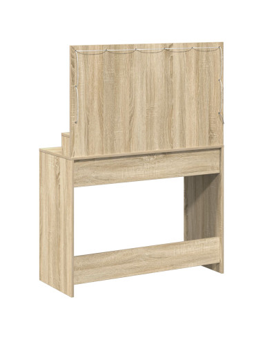 Tavolo da Trucco con specchio Rovere Sonoma 100 x 41 x 135 cm