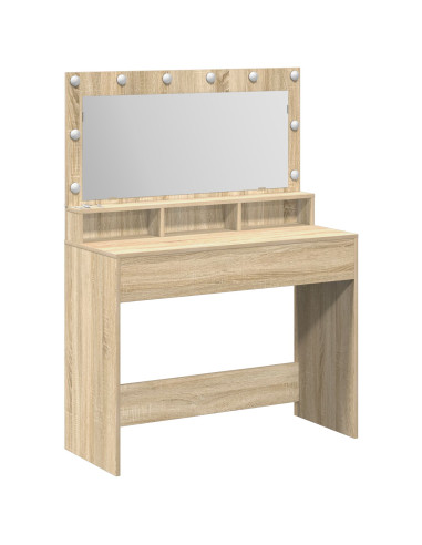 Tavolo da Trucco con specchio Rovere Sonoma 100 x 41 x 135 cm