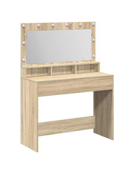 tolette  con luci LED in rovere sonoma 100x41x135 cm
