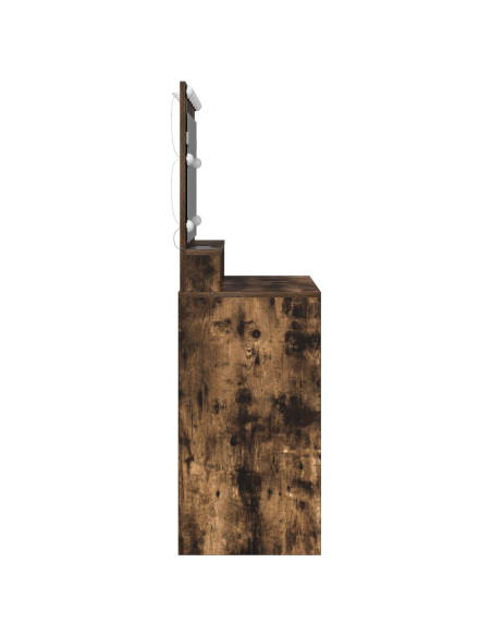 Toeletta con Luci LED in Quercia Affumicata 100x41x135 cm