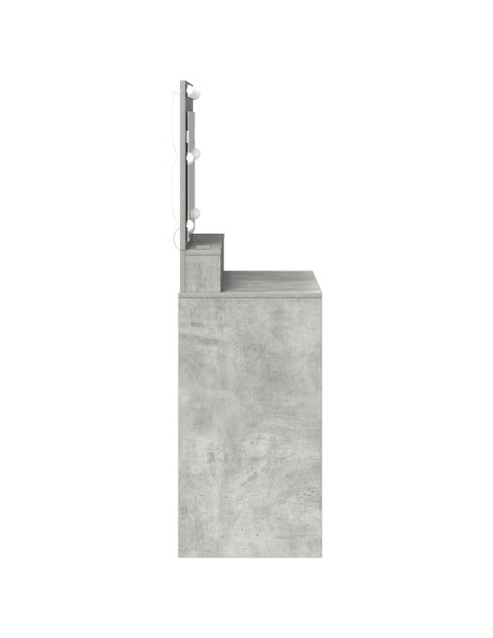 Toletta  con luci LED Grigio cemento 79x41x135 cm