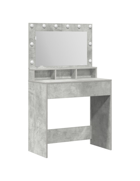 Toletta  con luci LED Grigio cemento 79x41x135 cm