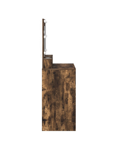 Tavolo da Trucco con lo scaffale Rovere fumé 75,5 x 41 x 135 cm