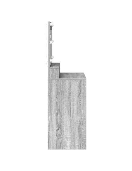 Toeletta  con luci LED Grigio Sonoma 79x41x135 cm