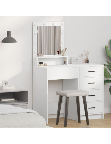 Tavolo da Trucco Bianco 50 x 41 x 135 cm Legno multistrato