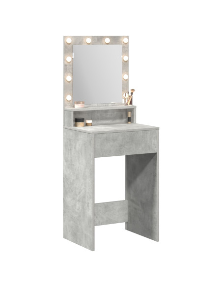 Tavolo da Trucco con specchio Grigio cemento 50 x 41 x 135 cm