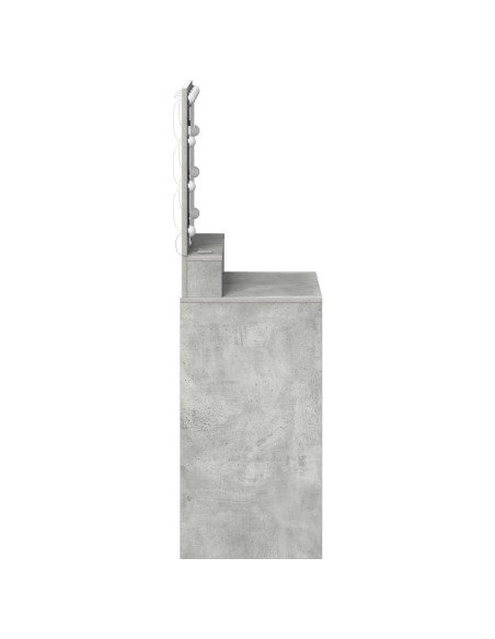 Toletta  con luci LED Grigio Cemento 50x41x135 cm