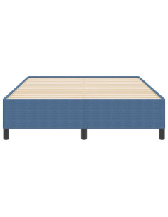 Letto a molle Blu 140 x 190 cm Velluto 2