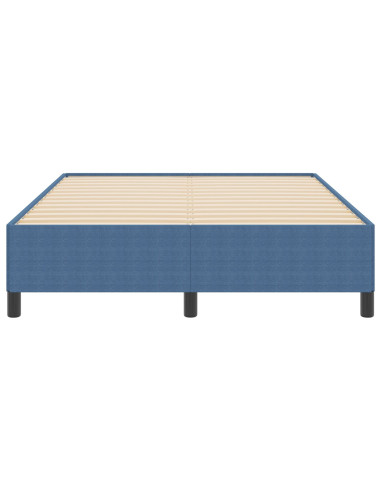 Letto a molle Blu 140 x 190 cm Velluto