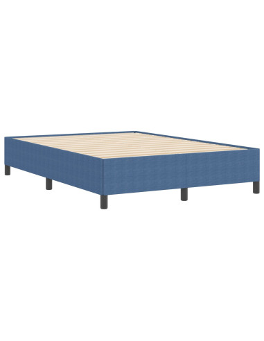 Letto a molle Blu 140 x 190 cm Velluto