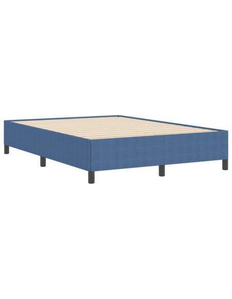 Letto a molle Blu 140 x 190 cm Velluto
