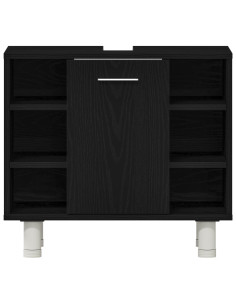 Set di mobili per il bagno 3 pcs Nero 30 x 30 x 99,5 cm 2