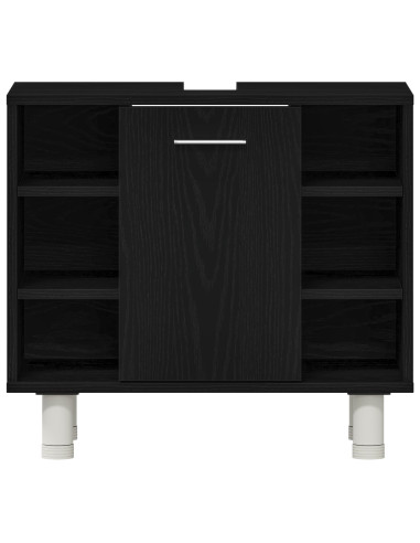 Set di mobili per il bagno 3 pcs Nero 30 x 30 x 99,5 cm