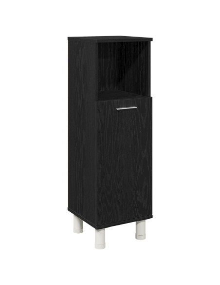 Set di Mobili da Bagno  Set di 3 Rovere Nero Legno Ingegnerizzato