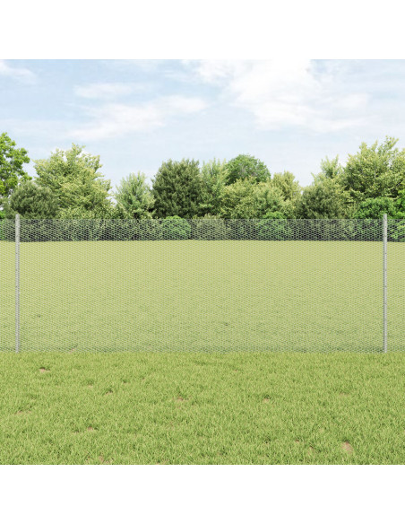 Pali per Recinzione  11 pcs U-Channel 80 cm Acciaio Zincato, Recinzione Esagonale  0.8x50 m Acciaio Zincato