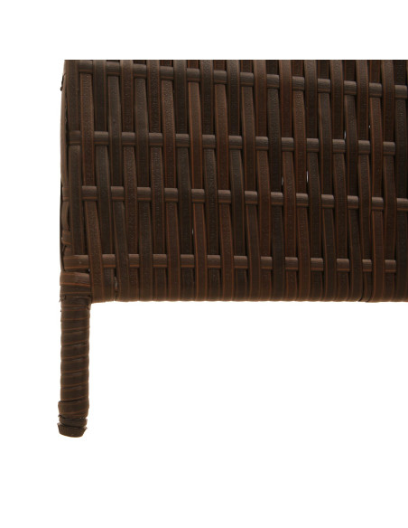 Divisorio per stanze 4 pannelli pieghevole marrone 195x180 cm in poly rattan
