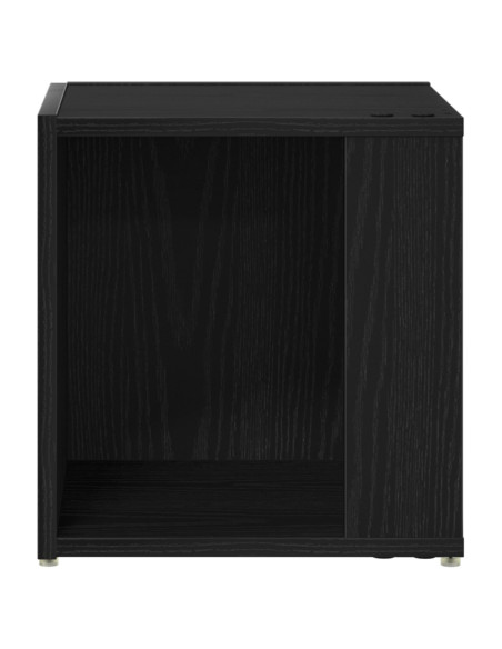Tavolino Nero Rovere 33x33x34,5 cm Legno Ingegnerizzato
