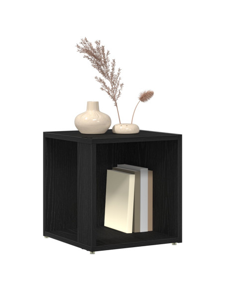 Tavolino Nero Rovere 33x33x34,5 cm Legno Ingegnerizzato