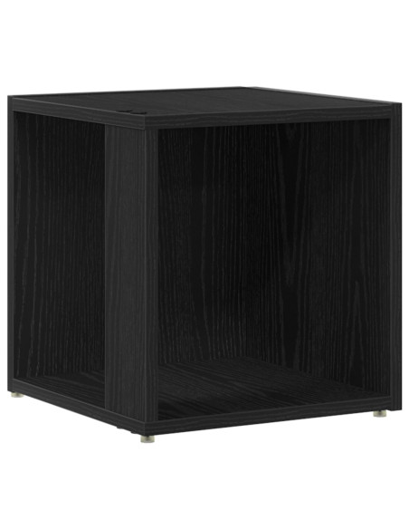 Tavolino Nero Rovere 33x33x34,5 cm Legno Ingegnerizzato