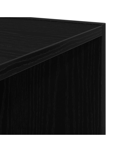 Libreria Nera in Rovere 33x33x132 cm in Legno Ingegnerizzato