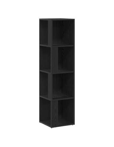 Mensole angolari Rovere Nero 33 x 33 x 132 cm Legno multistrato