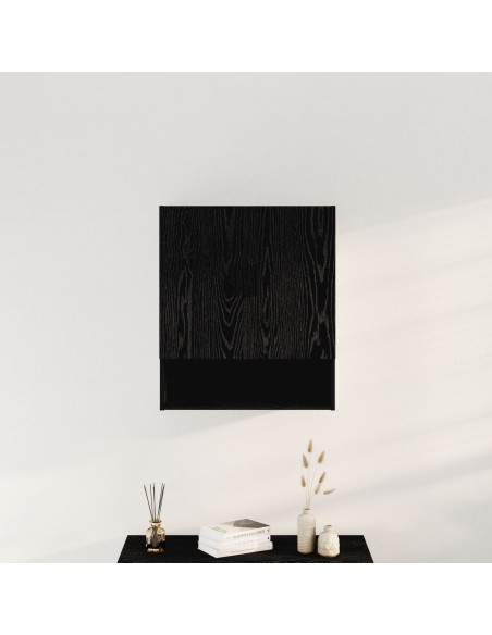 Armadio a muro  Nero Rovere 60x31x70 cm in legno ingegnerizzato
