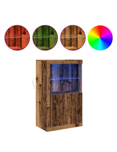 Madia LED Legno vecchio 60,5 x 37 x 100 cm Legno multistrato