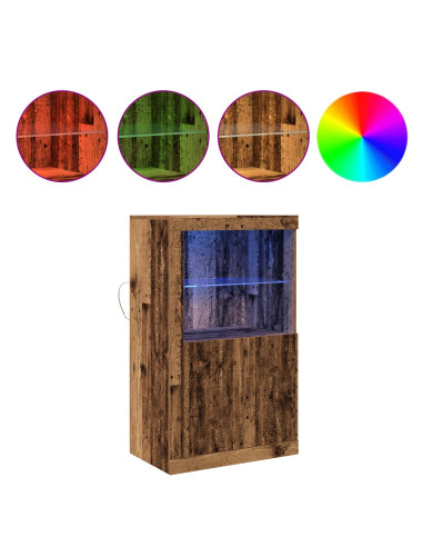 Madia LED Legno vecchio 60,5 x 37 x 100 cm Legno multistrato