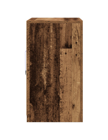 Sideboard  con luci LED in legno vecchio 41x37x67 cm