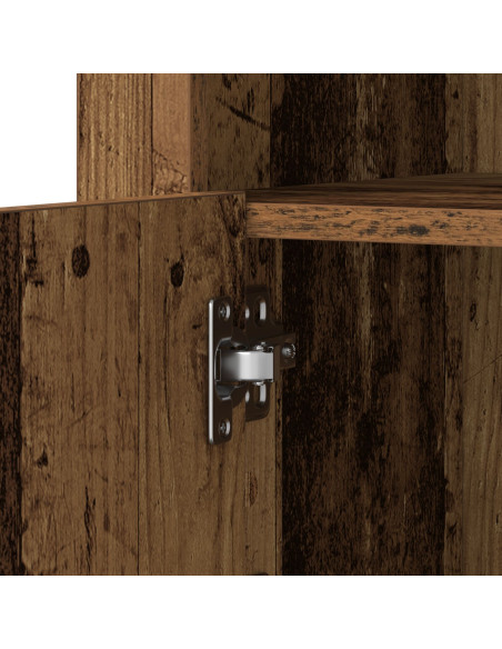 Sideboard  con luci LED in legno vecchio 41x37x67 cm