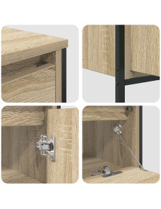 Set di mobili per il bagno con cassetto 3 pcs Rovere Sonoma 2