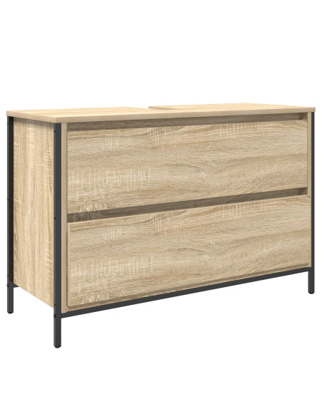 Set di mobili per il bagno con cassetto 3 pcs Rovere Sonoma