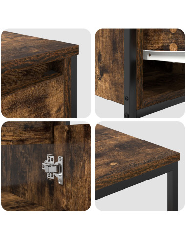 Set di mobili per il bagno 2 pcs Rovere Affumicato e Nero